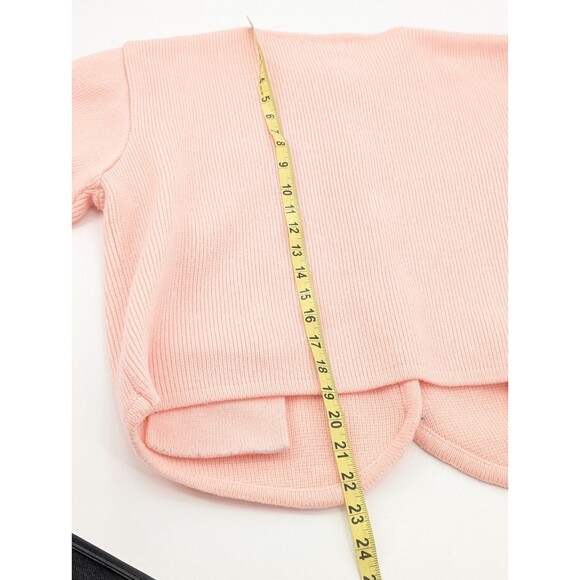 Hasting & Smith Vintage Pink Button Up Ballet Cardigan Sweater Size Med Petite - Picture 8 of 8